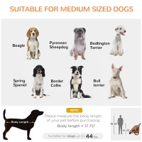 PawHut 2-IN-1 Dog Bike Trailer Pet Carrier Stroller Reflector 140 x 71 x 105cm(m-8)