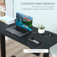 Vinsetto elektrisch bureau in hoogte verstelbaar Metalen bureaustandaard(m-6)