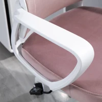 Vinsetto bureaustoel met wipfunctie draaistoel PP stoel in hoogte verstelbaar roze(m-8)