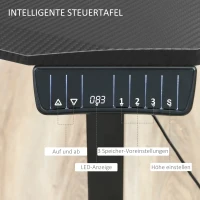 Vinsetto elektrisch bureau in hoogte verstelbaar Metalen bureaustandaard(m-5)