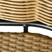 Outsunny 5-delige polyrattan tuinmeubelset, theetafel met aluminium bankkussens(m-8)