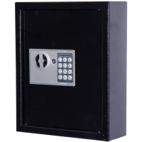 HOMCOM Cassetta Armadietto Portachiavi con Combinazione Codice da Parete o Muro Metallo 30 × 36.5 × 10cm(m-1)