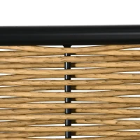 Outsunny 5-delige polyrattan tuinmeubelset, theetafel met aluminium bankkussens(m-7)