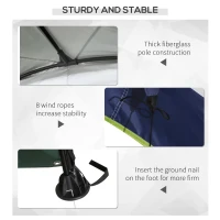 Outsunny 4 x 2.5M Gazebo Outdoor Marquee Tent Garden Sun Shelter Patio Spire Arc Pavilion Camp Sun Shade(m-6)