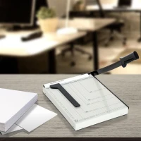 HOMCOM gilotyna papieru obcinarka do papieru trymer do formatu DIN A4 metal biały(m-2)