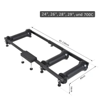 HOMCOM trenażer rolkowy trener rolkowy trener domowy trening w pomieszczeniach czarny(m-3)