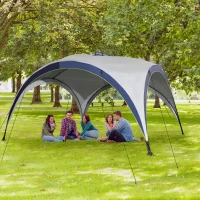 Outsunny 4 x 2.5M Gazebo Outdoor Marquee Tent Garden Sun Shelter Patio Spire Arc Pavilion Camp Sun Shade(m-8)