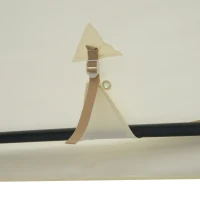 Outsunny altana ogrodowa pawilon namiot imprezowy namiot ogrodowy z 4 ścianami bocznymi 3 x 3 m kremowy(m-9)