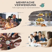 Outsunny rozkładany stół ogrodowy balkonowy 180–240 cm aluminium czarny(m-6)