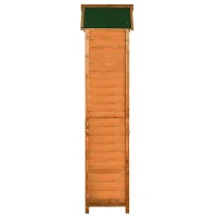 HOMCOM Garden Shed Wooden Shed Timber Garden Storage Shed Outdoor Sheds w/ Tilted-felt Roof and Two Lockable Doors, 190cm x 79cm x 49cm, Red Brown(m-10)