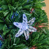 HOMCOM 4FT Prelit Artificial Christmas Tree Fiber Optic LED Light Holiday Home Xmas Decoration Tree with Foldable Feet, Green(m-12)