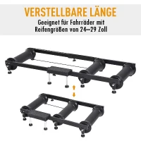 HOMCOM trenażer rolkowy trener rolkowy trener domowy trening w pomieszczeniach czarny(m-4)