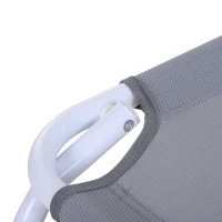 Outsunny Leżak, składany leżak, 4-stopniowy leżak ogrodowy, tkanina siatkowa(m-8)