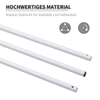 Outsunny zestaw słupków do namiotu 3 szt. Metal do żagli przeciwsłonecznych do 3 m(m-4)