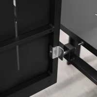 Outsunny rozkładany stół ogrodowy balkonowy 180–240 cm aluminium czarny(m-8)