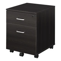 Vinsetto Bloco de Gavetas para Escritório Móvel de Arquivos com 5 Rodas Fechadura para Escritório Secretária 40x45x55,6cm Wengué(m-1)