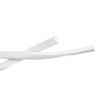 HOMCOM Candeeiro de Teto Moderno com LED IP20 38W 3700lm e Cordas Ajustáveis Candeeiro de Teto de Alumínio para Sala de Estar Sala de Jantar Dormitório 90x9x9cm Prata(m-9)