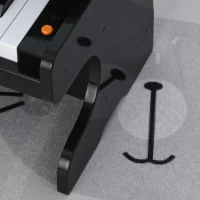 HOMCOM Pianoforte Giocattolo per Bambini 3-6 Anni, Tastiera 25 Tasti con Supporto Spartiti, 39.5x23.5x38.5cm, Nero(m-9)