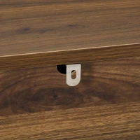 HOMCOM Bedside Table with Two Drawers, Side Cabinet Storage Unit with Metal Handles, Organisation Furniture for Living Room, Bedroom, Walnut Brown(m-10)