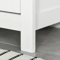Kleankin Armário de Casa de Banho com 1 Gaveta e Prateleira Interior Ajustável Móvel Auxiliar de Armazenamento Multifuncional para Sala de Estar Cozinha 60x30x80cm Branco(m-10)