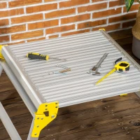 DURHAND Aluminium Work Platforms, Folding Hop up Platform with Safety Lock, 960x710x500mm, 150Kg Capacity(m-8)