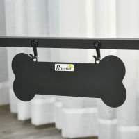 PawHut Gamelles chiens surélevées porte-gamelles chat surélevé 2 bols en acier inoxydable 4000 ml amovibles hauteur réglable jusqu'à 44 cm en bois dim. 58L x 32l x 50H cm noir chêne(m-8)