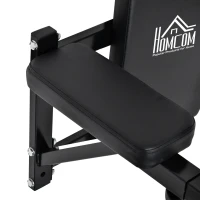 HOMCOM Barra de Elevação para Parede com Braços Ajustáveis Barra de Pull Up para Elevações Flexões 70x53-63x48 cm Preto(m-8)