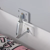 HOMCOM Wooden Toy Box Storage Chest Seating Bench Organizer for Kids Ottoman with Safety Hinge(m-12)