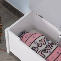 HOMCOM Wooden Toy Box Storage Chest Seating Bench Organizer for Kids Ottoman with Safety Hinge(m-15)