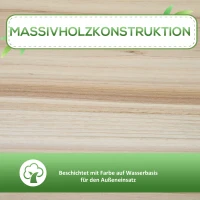 Outsunny Hochbeet Holz Pflanzkasten mit Bewässerungssystem Blumenkasten Blumentopf Kräuterbeet Natur 90 x 40 x 81 cm(m-5)