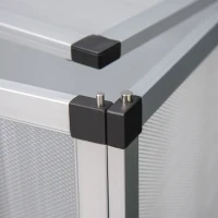 Terrarium PawHut dla gadów szklane terrarium dla płazów pajęczaków terrarium do hodowli gadów aluminium kolor srebrny 45 x 45 x 80 cm(m-9)