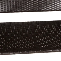 Outsunny Outdoor 2-person PE Rattan Metal Porch Swing Lounge Chair Patio Garden Poolside(m-14)