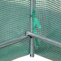 Szklarnia Outsunny 500x200x205cm, Tunel foliowy do pomidorów, Drzwi z moskitierą, Okna, Tunel foliowy ze stali ocynkowanej, Stabilny tunel do uprawy roślin, Szklarnia w komplecie z kotwami do ziemi i linami, Zielony(m-6)