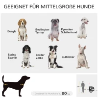 PawHut Hondenkar fietskar honden fiets kar hondendrager(m-4)