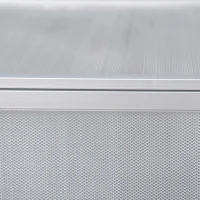 PawHut terrarium voor reptielen glazen terrarium amfibieën spinachtigen reptielenkweekbak aluminium zilver 45 x 45 x 80 cm(m-8)