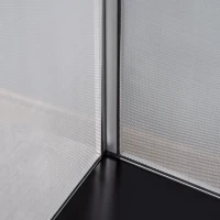 PawHut terrarium voor reptielen glazen terrarium amfibieën spinachtigen reptielenkweekbak aluminium zilver 45 x 45 x 80 cm(m-7)