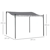 Outsunny pergola 297 cm x 297 cm x 198 cm(m-3)