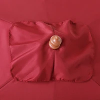 Outsunny parasol, zginany parasol ogrodowy, parasol plażowy, 3-stopniowa regulacja, drewno + poliester, czerwone wino, 200 x 150 x 230 cm(m-8)