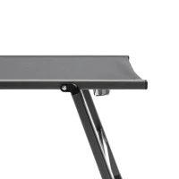 Outsunny Tumbona de Jardín Plegable Tumbona Relinable de Aluminio con Respaldo Ajustable en 5 Posiciones para Terraza Piscina Exterior Carga Máx. 150 kg 69x140x107 cm Gris(m-7)