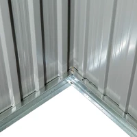 Outsunny Domek narzędziowy, domek ogrodowy, szopa na narzędzia z drzwiami, zewnętrzna, stal, zielony, 142 x 84 x 189 cm(m-8)