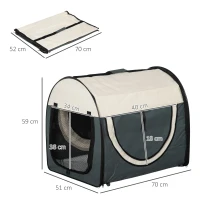 PawHut hondenbox inklapbare hondentransportbox dier 2 kleuren 5 maten(m-3)