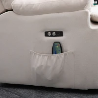 HOMCOM® Massagesessel Relaxsessel Wärmefunktion Fernbedienung USB Kurzplüsch(m-9)