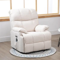 HOMCOM® Massagesessel Relaxsessel Wärmefunktion Fernbedienung USB Kurzplüsch(m-2)