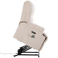 HOMCOM® Massagesessel Relaxsessel Wärmefunktion Fernbedienung USB Kurzplüsch(m-7)