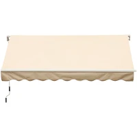 Outsunny® Markise Gelenkarmmarkise Sonnenschutz Creme 3,95x2,5m(m-4)