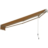 Outsunny® Markise Gelenkarmmarkise Sonnenschutz Creme 3,95x2,5m(m-5)