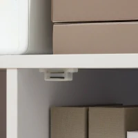 Vinsetto Printer Stand with Wheels, Mobile Printer Table with Open Shelves, Drawers and Enclosed Compartment for Home Office, 80W x 38.5D x 74.5Hcm, White(m-9)