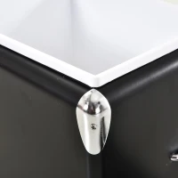 Outsunny® 30 L Kühlbox zum Warmhalten und Kühlen 24h Weinkühler Camping Edelstahl Schwarz(m-6)