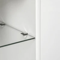 HOMCOM Credenza Moderna con 4 Vani Aperti e 3 Armadietti in Legno, 70x24.3x132cm, Bianco(m-8)