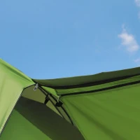 Outsunny Tenda de Campismo Familiar para 4 Pessoas Tenda de Campismo Portátil Impermeável com Bolsa de Transporte Rede Mosquiteira e Proteção Solar 410x-310x225cm Verde(m-10)